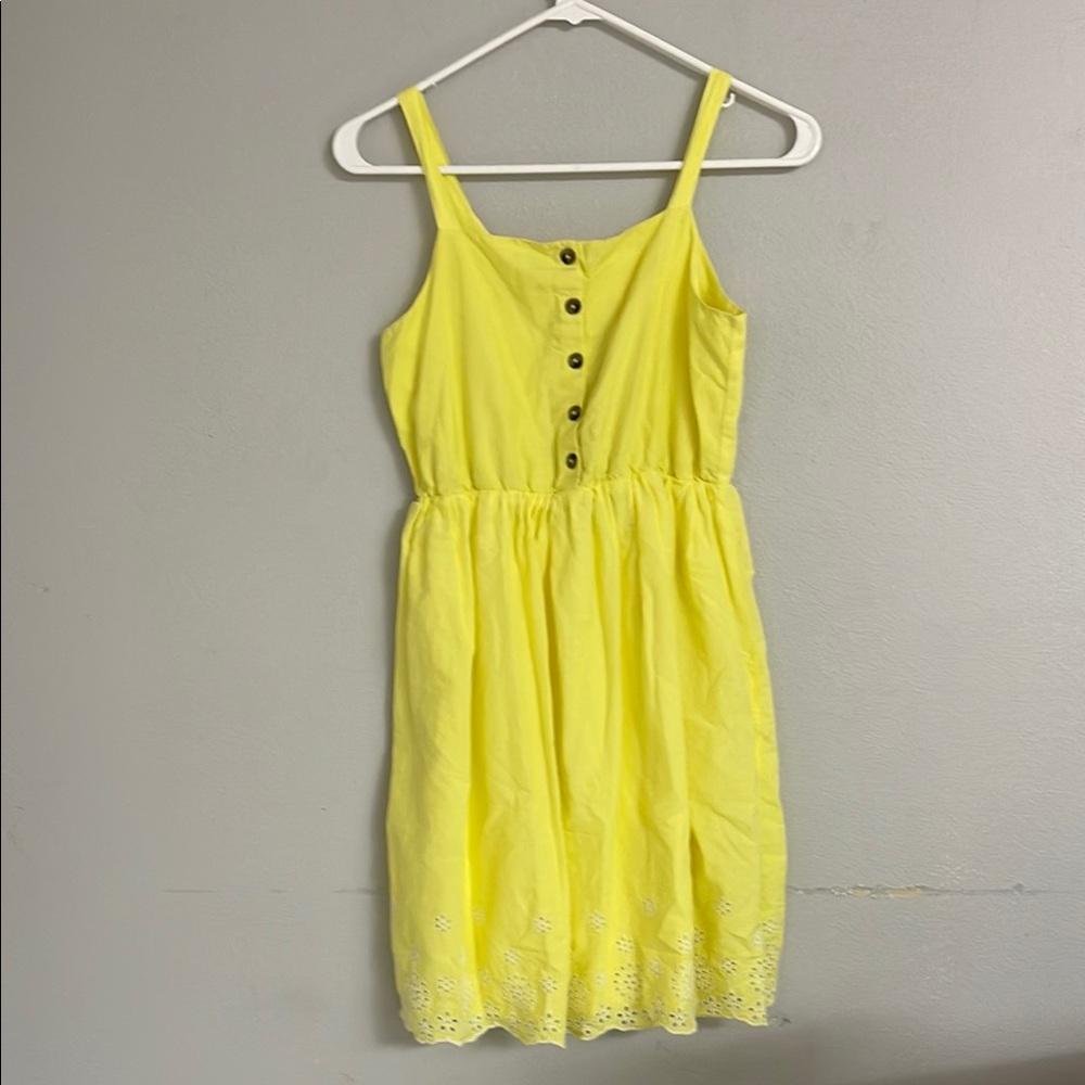 Yellow Sundress with Button Detail